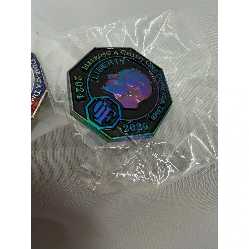 March of Dimes Helping a Child One Dime at a Time Lapel Pin Set 2018-2025 4pc